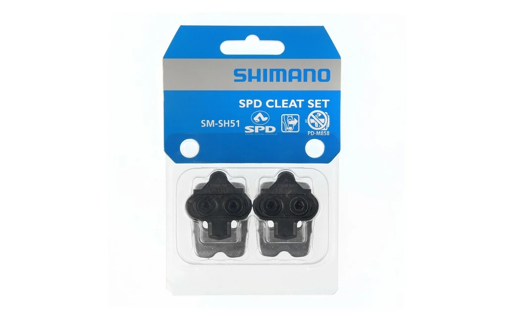 Cales Pédales Automatiques Shimano SPD SM-SH51 Noir Avec Plaque - Y42498220 2 Cales Pédales Automatiques Shimano SPD SM-SH51 Noir Avec Plaque - Y42498220